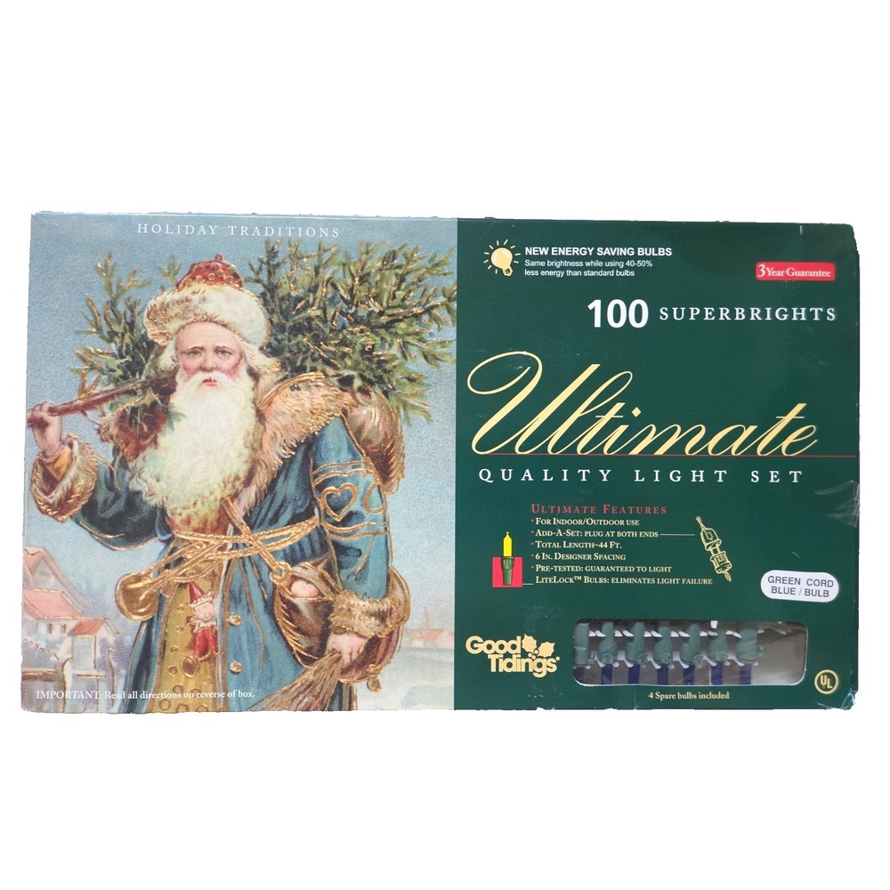 Holiday Traditions Ultimate Christmas‎ Light Set 100 Superbrights Indoor Outdoor